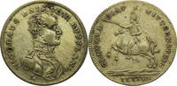 Nürnberg Jeton Auf die Niederlage Napoleons - Nikolaus I. und General Graf von Wittgenstein -