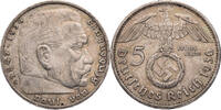 Drittes Reich 5 Reichsmark Hindenburg - Kursmünze (1936-1939) -
