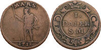 Schweden 1 Daler Silvermynt Karl XII. (1697-1718) - Mars - Notmünze -
