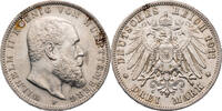 Kaiserreich, Württemberg 3 Mark Wilhelm II. (1891-1918) - Kursmünze (1908-1914) -