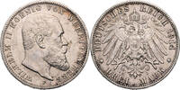 Kaiserreich, Württemberg 3 Mark Wilhelm II. (1891 bis 1918) - Kursmünze (1908-1914) -