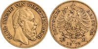 Kaiserreich, Württemberg 10 Mark Karl (1864-1891) - Kursmünze (1872-1873) -