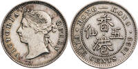 Hong Kong 5 Cents Victoria (1837-1901) - Kursmünze (1866-1901) -