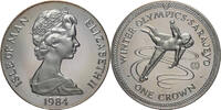Isle of Man 1 Crown Olympische Winterspiele in Sarajevo 1984 - Eiskunstpaarlauf -