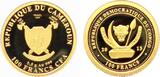 Kongo/Kamerun 5 x 100 Francs 2013/18 BIG FIVE - Tierserie in Gold Proof mit Box+ Zertifikat