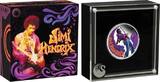 Tuvalu 1 Dollar 2025 Jimi Hendrix - Musik Proof farbig in Box mit Umkarton und Expertise