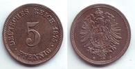 5 Pfennig 1875 C Deutschland 5 Pfennig kleiner Adler f.st