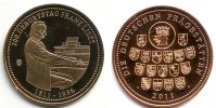 Deutschland 200. Geburtstag von Franz Liszt - 333er-Silber vergoldet mit Echtheitszertifikat -