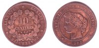 Frankreich - 10 Centimes Freiheitskopf -