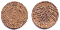 Weimarer Republik 5 Reichspfennig 5 Reichspfennig - mit Ähren -