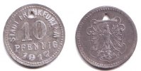 Frankfurt / Main 10 Pfennig gelocht Notgeld - Stadtwappen -