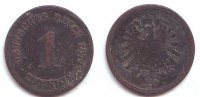 Kaierreich 1 Pfennig Kursmünze kleiner Adler -