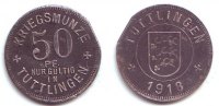 Tuttlingen 50 Pfennig Notgeld der Stadt Tuttlingen - 50 Pfennig -