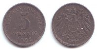 Ersatzmünzen des 1. Weltkrieges 5 Pfennig 5 Pfennig - Ersatzmünzen des 1. Weltkrieges -