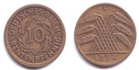 Weimarer Republik 10 Rentenpfennig 10 Rentenpfennig -