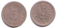 Kaiserreich 5 Pfennig 5 Pfennig - kleiner Adler -