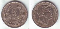 Luxemburg 5 Centimes 1901 Adolph (1890 - 1905) EF