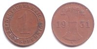 Weimarer Republik 1 Reichspfennig 1 Reichspfennig - mit Ährenbündel -