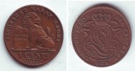 Belgien 1 Cent Leopold II. (1865 - 1909) -
