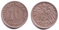 Kaiserreich 10 Pfennig Kursmünze - großer Adler -