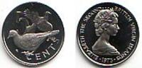Jungferninseln - British Vergin Islands 5 Cents Kupfer-Nickel-Münze - Zenaida-Taube -
