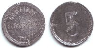 Burghaslach 5 Pfennig Notgeld der Gemeinde Burghaslach - 5 Pfennig -