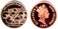Cook Inseln 100 Dollar Olympiade Barcelona 1992 - Radrennen -