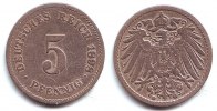 Kaiserreich 5 Pfennig 5 Pfennig - großer Adler -