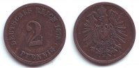 Kaiserreich 2 Pfennig 2 Pfennig - kleiner Adler -