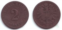 Kaiserreich 2 Pfennig 2 Pfennig - kleiner Adler -