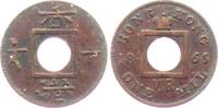 Hongkong 1 Mil Queeen Victoria (1837-1901)- Lochgeld -