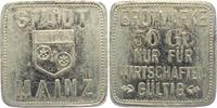 Mainz 50 gr. Brotmarke Privates Notgeld - Mainz - Brotmarke vernickelt -