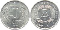DDR 1980 A 5 Pfennig - Hammer und Zirkel BU (MS65-70)