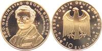 Deutschland 10 Euro Gedenkprägung - Georg Büchner - vergoldet -