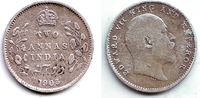 Indien 2 Annas Edward VII. (1901 - 1910) -