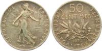 Frankreich 50 Centimes Säerin vor aufgehender Sonne - Olivenzweig -