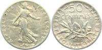 Frankreich 50 Centimes Säerin vor aufgehender Sonne - Olivenzweig -