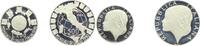 Italien Satz bestehend aus 200 & 500 Lire Fußball WM 1990 in Italien - Landkarte & Fußball -