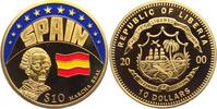 Liberia 10 Dollar Spanien - Flagge - Carlos III. - Nationalhymne - Marcha Real -