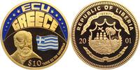 Liberia 10 Dollar Griechenland - Flagge - Nikolaos Mantzaros - Nationalhymne -