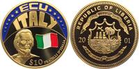 Liberia 10 Dollar Italien - Flagge - Michele Novaro - Nationalhymne - Fratelli D'Italia -