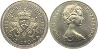 Isle of Man 1 Crown 25. Regierungsjubiläum von Elisabeth II. - gekröntes Monogramm -