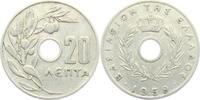 Griechenland 20 Lepta 20 Lepta - Lochgeld - Olivenzweig -