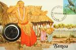 Samoa 20 Sene auf Numisbrief Numisbrief Samoa - Früchte - Vögel -