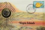 Vergin Islands 5 Cents auf Numisbrief Numisbrief Virgin Islands - Fische - Meerestiere - Jefferson -