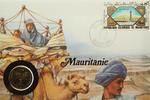 Mauretanien 5 Ouguiya auf Numisbrief Numisbrief Mauretanien - Kamel - Nomaden - Wüste -