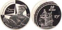 Frankreich 10 Euro 2011 La Grande Hermine - Jacques Cartier - Entdecker - Segelschiffe PP - in Kapsel