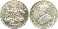 Australien 3 Pence George V. (1910 - 1936)- Känguruh und Emu -