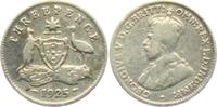 Australien 3 Pence George V. (1910 - 1936)- Känguruh und Emu -