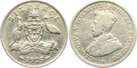 Australien 6 Pence George V. (1910 - 1936)- Känguruh und Emu -